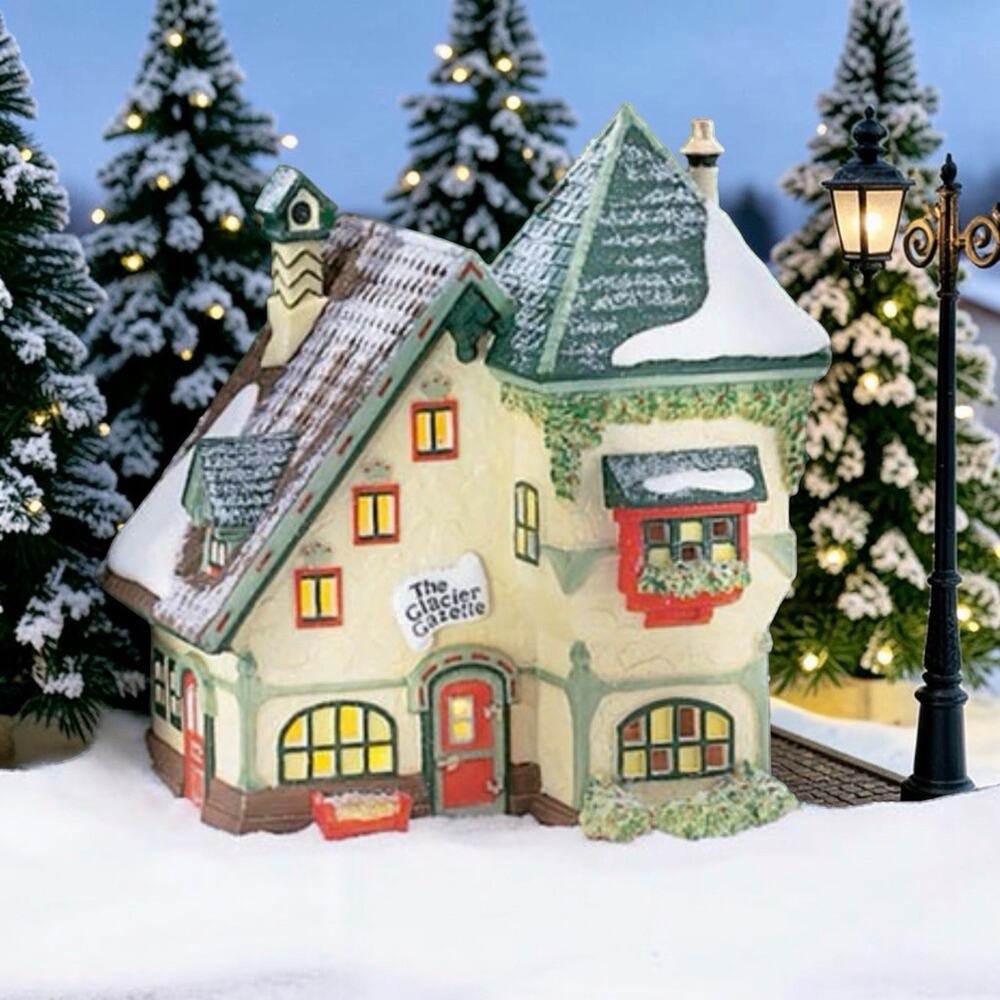 Vintage 1997 Dept 56 “The Glacier Gazette”NORTH POLE SERIES Heritage Village NEW